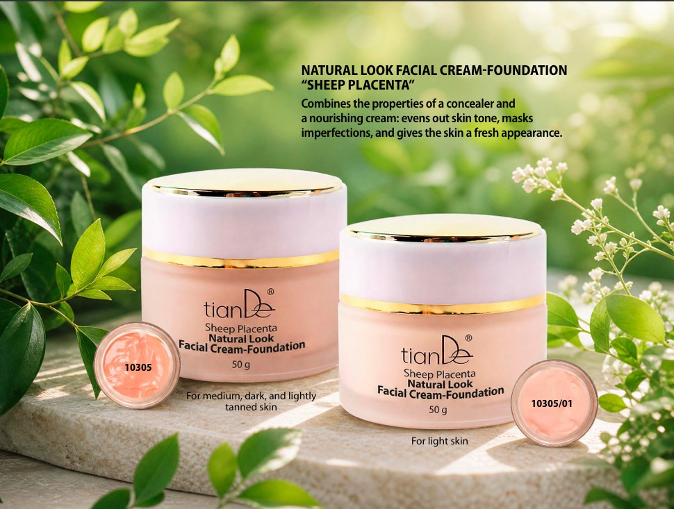 Sheep Placenta Natural Look Foundation Cream - Image 3